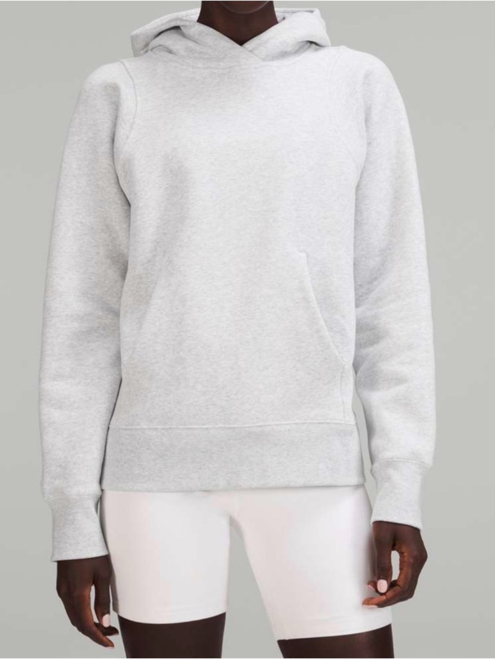 Lululemon Light Gray Hooded Pullover Sweatshirt